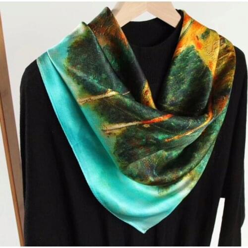 [SLKSCF] 90X90CM Square silk scarf 100% silk satin scarves lady handkerchief free shipping