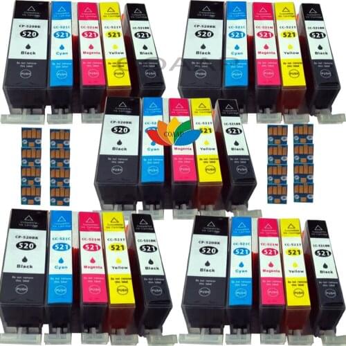25x Compatible PRINTER CARTRIDGE for CANON PIXMA IP4600 IP4700 MP540 MP980 MX860 MX870 pgi520 / cli521