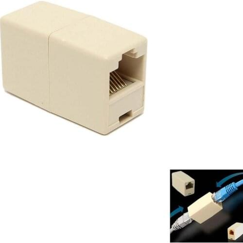 Universal RJ45 Cat5 8P8C Socket Connector Coupler For Extension Extender LAN Broadband Ethernet Plug Joiner Cable Network Z3U3