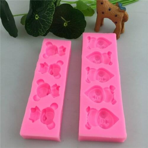 1Pcs Baby And Mouse Silicone Fondant 3D Cake Mold Cupcake Candy Chocolate Baking Accessories