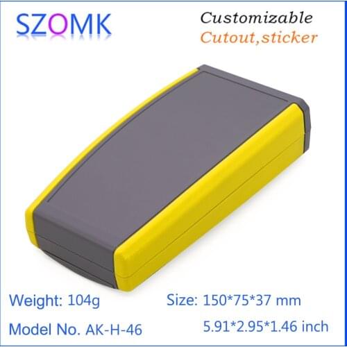 10 pcs 150*75*37mm 2 AA battery electronics handheld enclosure pcb housing plastic device housing customizable plastic case