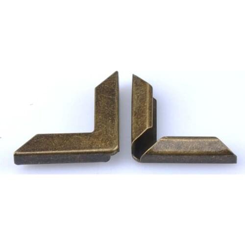 20Pcs BronzeMetal Book Corner Trilateral Albums Menus Folders Box Corner Protectors For Decor Gold Decoration 30x30x6mm CP1573