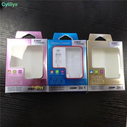 200pcs For Samsung Galaxy S8 S9 Travel Charger Kit USB Power Adapter and USB Cable 2 in 1 Paper Retail Package Packaging Box