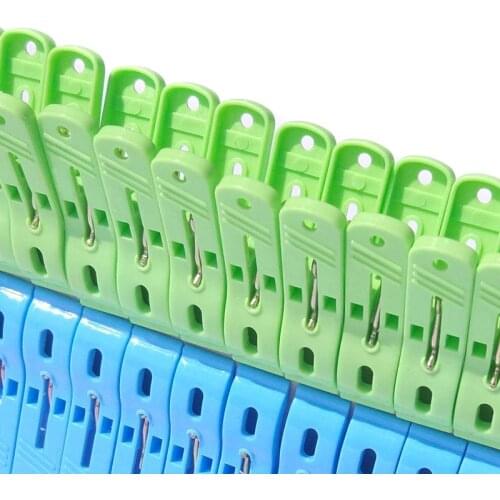 24Pcs/set Clothes Pegs Strong Windproof Laundry Clothespins Plastic Clothes Clip Hangers for Underwear Socks Drying SCIE999