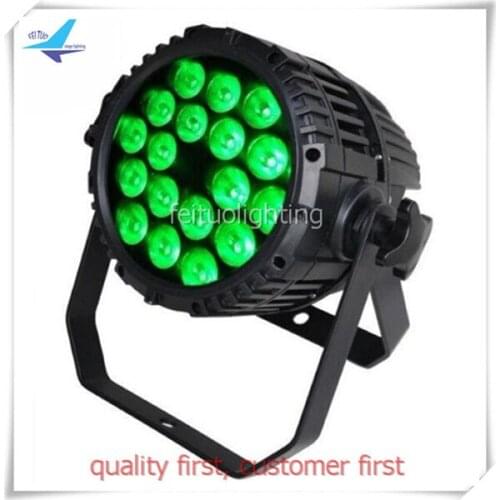 6/CASE)Aluminum Fanless outdoor 18x18w rgbwa uv 6in1 Silent Concert led par light