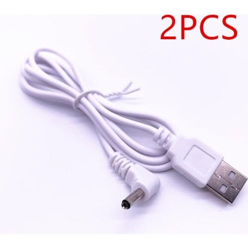 White/black 90 Angle PC USB Male To 5V DC 3.5mm X 1.35mm Barrel Connector Power Cable Cord Adapter 1m 3 Feet