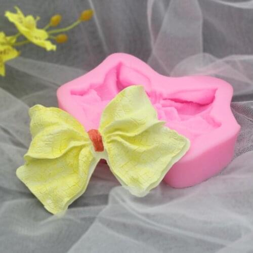 Large bow 10cm Fondant chocolate cake decoration mould handmade soap mold P1201 kitchen tool
