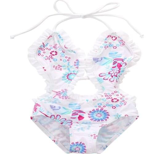 Children Swimsuit !!Baby Girls Bikini Floral Split Tankini Swimsuit Bathing Suit Swimming Clothes Size 2-6T