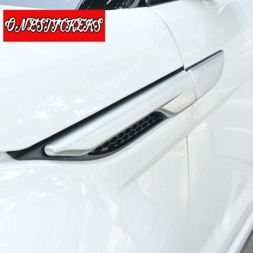 For Land Rover Range Rover Evoque 2012-2018 ABS Chrome Car Accessories Exterior Side Fender Air Vent Outlet Cover Trim Sticker