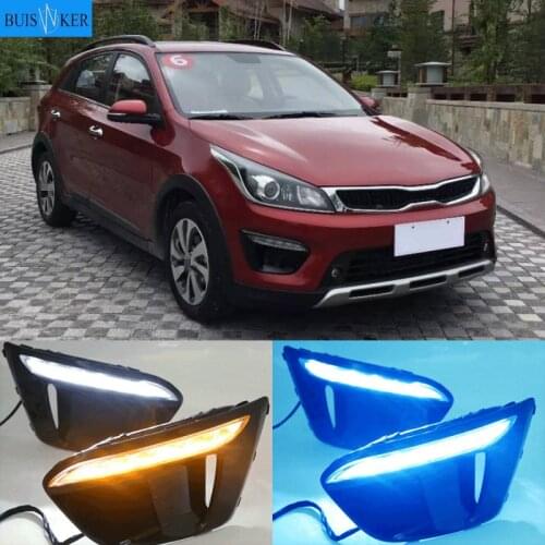 For KIA RIO X-Line 2018 Daytime Running Lights Car 12V DRL Day Lights Lamp Highlight Auto Driving DRL Super Bright
