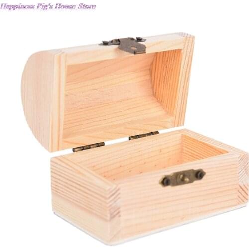 Home Storage Box Natural Wooden Postcard Organizer Handmade Craft Jewelry Case Wooden Box Without Inner