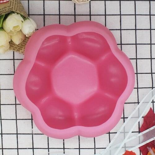 DIY dish mold base mold disk base silicone mold plum base six piece flower base