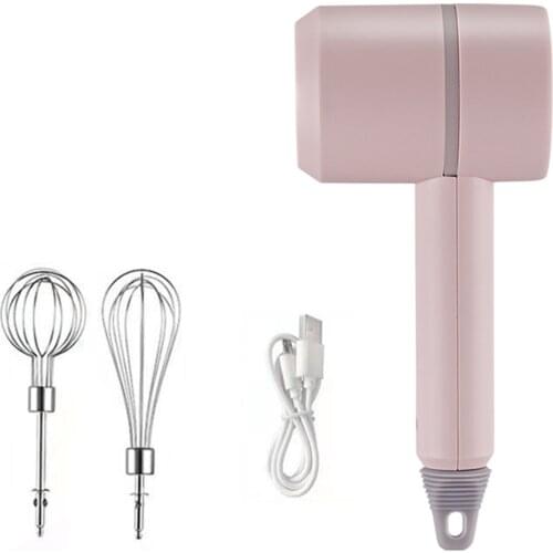 DIY Cooking Tools Electric Mixer Stainless Steel Egg Whisk Portable Kitchen Mixer For Cake Egg White Yeast Dough