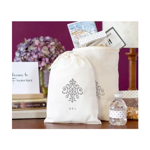 Custom cotton wedding Hangover Kit favor gift Welcome Candy Bags holders Bachelorette hem bridal shower party gift bag