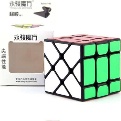 YongJun Fisher Cube Magic Cubes Puzzle Education Speed Race Gift Creative Black Cubo Magico Smooth Easy Carry Toys Children
