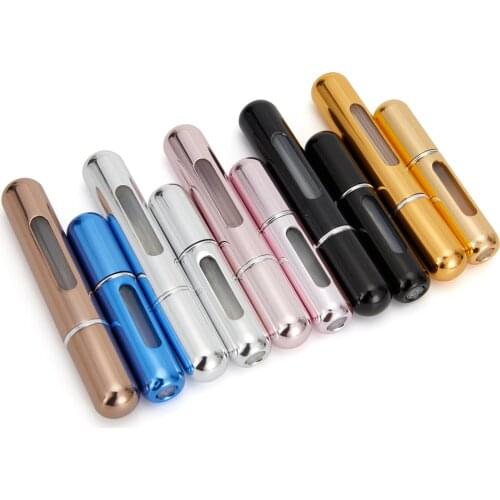 MUB - 5ml 8ml Refillable Mini Perfume Spray Bottle Aluminum Spray Atomizer Portable Travel Cosmetic Container Perfume Bottle