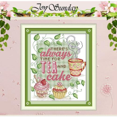 Tea And Cake Patterns Counted Cross Stitch 11CT 14CT Cross Stitch Set Wholesale Chinese Cross-stitch Kit Embroidery Needlework