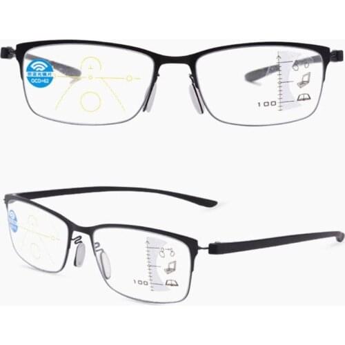Reading Glasses Female Male Anti Blue Ray Presbyopic Lens Eyewear Multifocal Intelligent Smart Progressive Gifts Alloy For Elder
