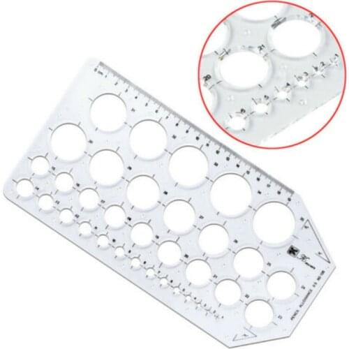 1pcs Plastic Circle Drawing Template Stencil Measuring Template Ruler Clear Plastic French Curves For Office School Drafting Dr
