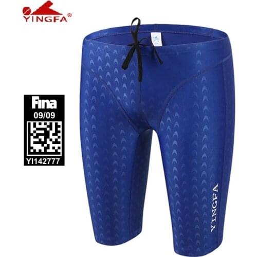 Yingfa 9205 FINA approved Sharkskin chlorine resistant men training swimming trunks Jammers shorts men swimwear tight pants