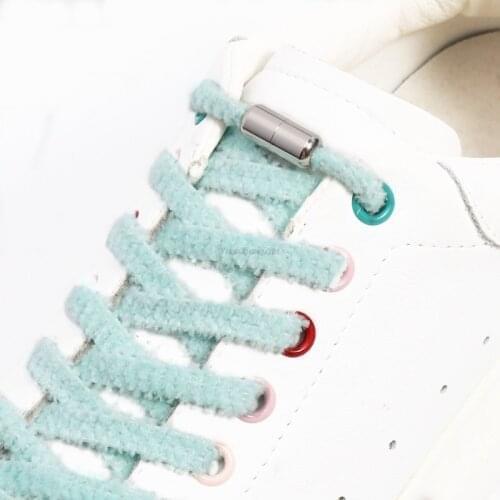 Plush No Tie Shoe laces Flat Elastic Laces without ties Shoelaces for Sneakers Kids Adult Quick Shoe lace Rubber Band Shoestring