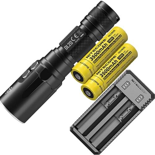 NITECORE DL20 Dive Flashlight XP-L HI V3 LED max 1000 Lumen beam throw 223 meter 100m waterproof Submersible Diving Torch light