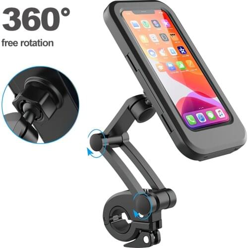 Adjustable Motorcycle Bike Phone Holder Case Outdoor Waterproof Phone Stand Bracket Bicycle Handlebar Mobile Support Mount