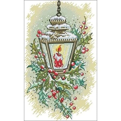 Christmas lantern patterns counted 11CT 14CT 18CT Cross Stitch Set DIY Cross-stitch Kits Embroidery Needlework Home Decor