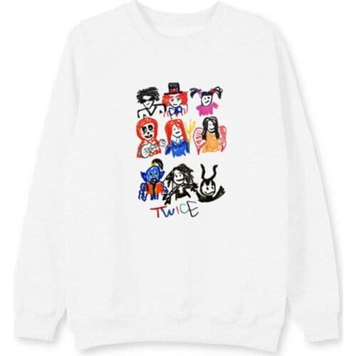 New Korean KPOP TWICE ONCE HALLOWEEN Album Hoodie Hip Hop Casual Loose Clothes Pullover Printed Long Sleeve Sweatshirts Drops