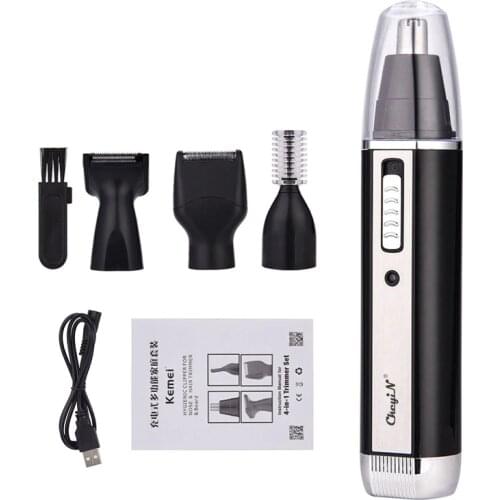4 in 1 Professional Electric Rechargeable Nose and Ear Hair Trimmer Shaver Temple Cut For Men Personal Care Tools S36