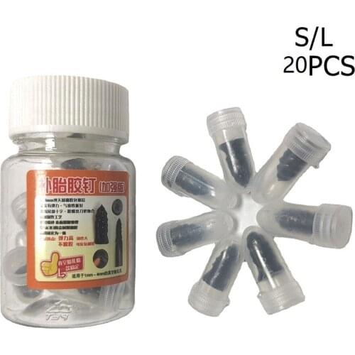 20 PCS Vacuum Tyre Repair Nail Electric Bicycle Motorcycle Tire Puncture Quick Repair Tool Tubeless Tire Glue Free Rubber Nails