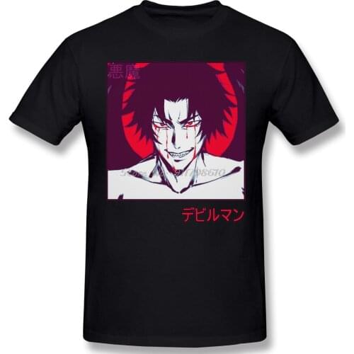 High Quality O-Neck Cotton Devilman Crybaby JAPANESE T-Shirt Akira Sleeve Short Anime Men Tee Streetwear Harajuku