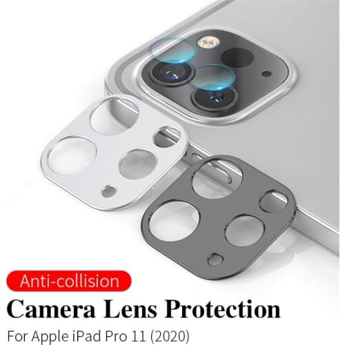 2 in 1 Back Camera Lens Tempered Glass For iPad Pro 11 2020 Metal Protection Camera Protector For iPad Pro 12.9 2020 Case Cover