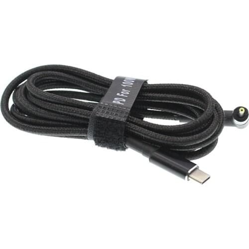 5A 1.8m Type C PD Laptop Charging Cable Cord Dc Power Adapter Converter DC 2.5*0.7mm Male 90 Degrees Right Angled for ASUS