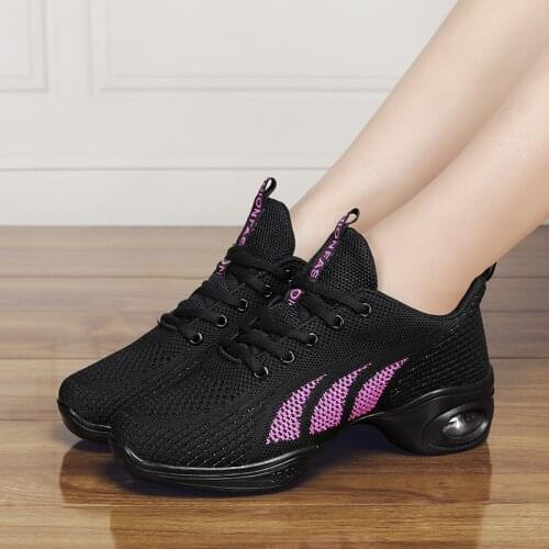 Dancing Shoes Women Breathable Cushioning Jazz Sneakers Lightweight Sport Feature Modern Dance Shoes Girls Practice Sneakers