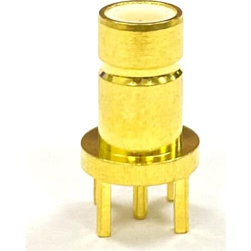 1pc SMB Male Plug RF Coax Convertor Connector PCB Mount With solder post Straight Goldplated NEW wholesale