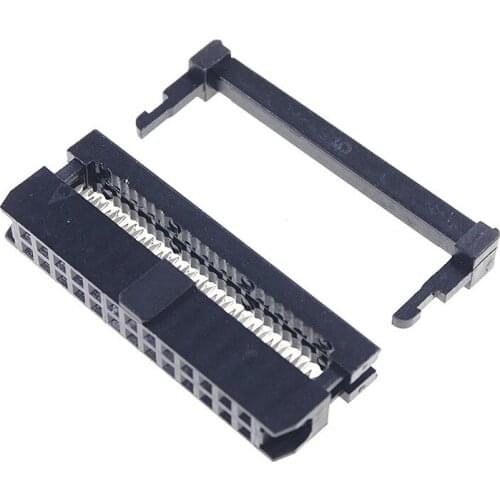 10 Pcs 0.079" 2.0 mm 26 Pin dual Row IDC Socket Female 2x13 P 26 position Rectangular connector Receptacle Ribbon Cable 28 AWG