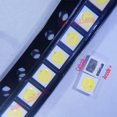 100PCS/Lot Everlight 3030 SMD LED Beads 3V Cold White 70LM 250mA For TV Backlight LED
