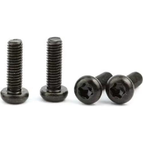 100pcs/lot M3 M4 M5 GB2672 ISO14583 Black 304 Stainless steel pan head torx screw six-lobe machine screws