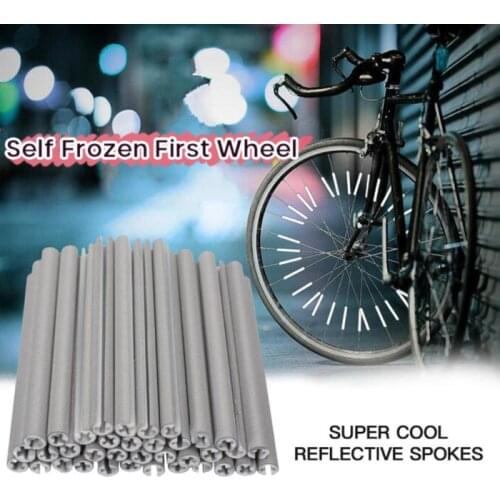 12Pcs Bike Bicycle Wheel Spokes Reflective Sticker Tube Warning Safety Light DIY Cycling Reflector Reflective Tubes New Hot Sale