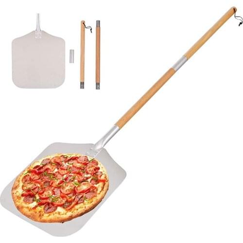127cm Detachable Long Handle Pizza Shovel Paddle Aluminum Spade for Oven Grill Homemade Bread Pastry Peels Kitchen Baking Tools