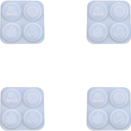 4Pcs Religious Symbol Ornaments Token Silicone Diy Crystal Epoxy Mold
