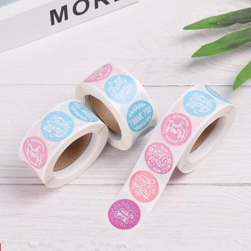 500pcs Thank You Personalized Gift Boxes Stickers Wedding Decoration Cellophane Bags Gift Stickers Wedding Candy Box Stickers