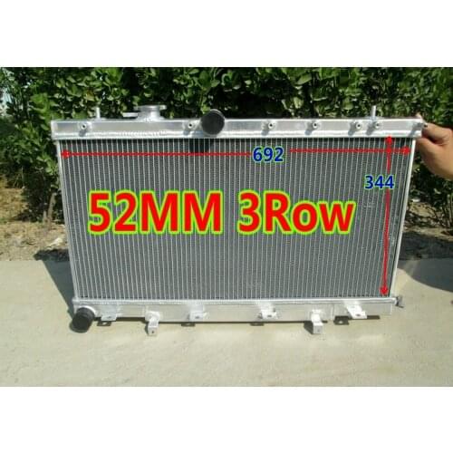 3Row 52MM Aluminum Radiator for Subaru Impreza NewAge WRX STI GG GD GDA GDB TURBO chassis 1.6/2.0/2.5L 2002-2007 KIT 03 04 05 06