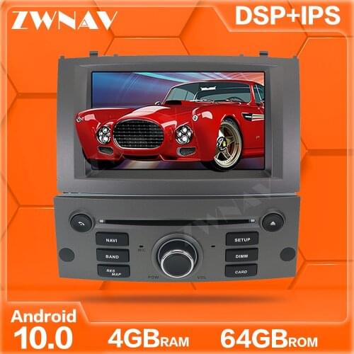 Android 10.0 screen Car DVD Player For Peugeot 407 2004-2010 GPS Navigation Auto Audio Radio Stereo Multimedia Player Head Unit