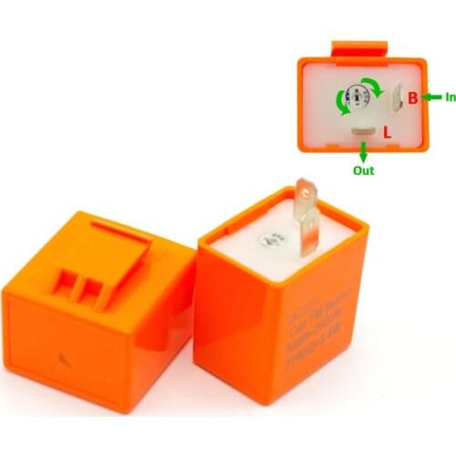 Car Auto Motorcycle 12V 2 Pin Adjustable Frequency LED Flasher Relay Scooter Turn Signal Indicator