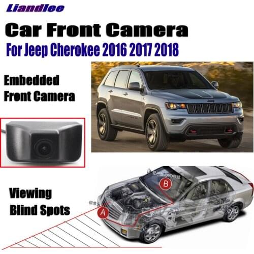 Car Front LOGO Grill Camera For Jeep Cherokee 2016 2017 2018 Not Reverse Rearview Parking Camera Wide Angle