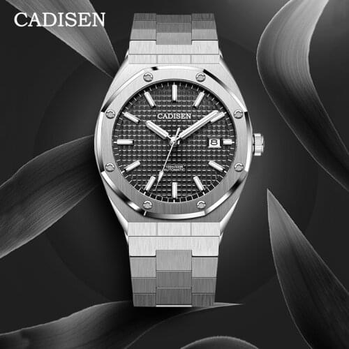 CADISEN Mens Watches 2020 Brand Luxury Mechanical NH35 Movement Automatic Watch Men Stainless Steel Waterproof Business Clock