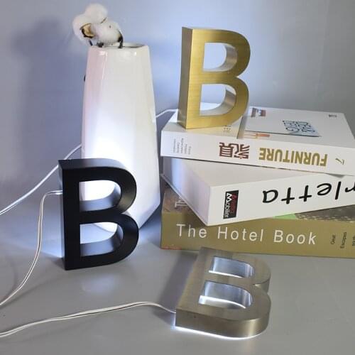 Decoration Crafts Metal 3D LED House Number Plates Stainless Steel Door Outdoor Home Hotel Name Plate Lights Letter Sign Address