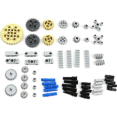 60pcs/set Technical Parts Gears Connectors Model Building Blocks DIY Toys for Boys Blocks Set Accessory Part